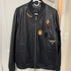 Men’s leather jacket Armani Exchange